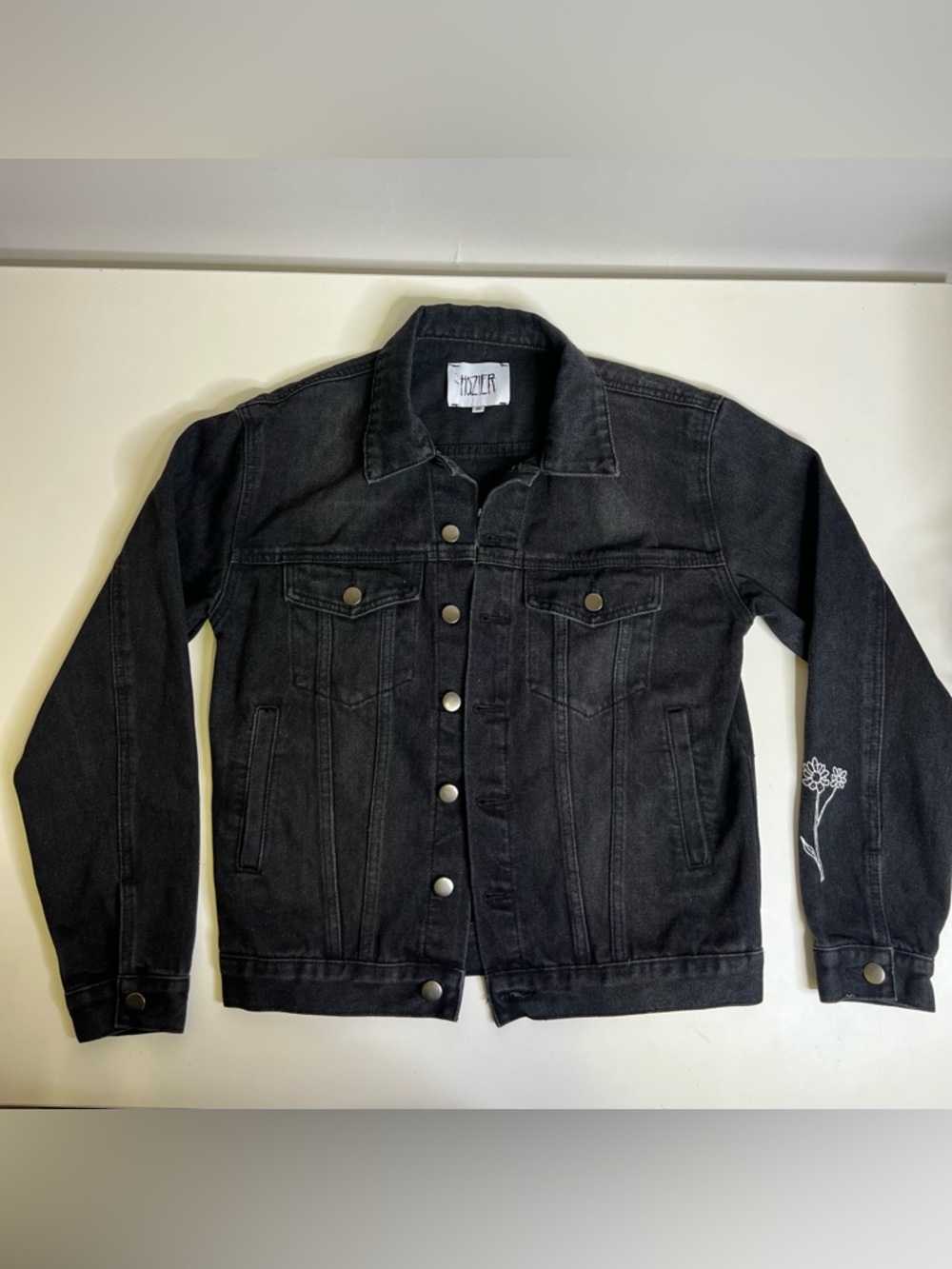 Hozier Lost in a Haze Black Denim Jacket Button-Up - Size Medium